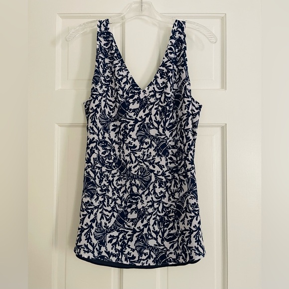 Lilly Pulitzer Tops - LILLY PULITZER Florin Reversible Tank Top Oyster Bay Blue Krillin It * Size M
